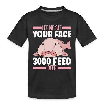Poisson blob mignon poisson laid - T-shirt bio Premium Enfant - noir - Devant
