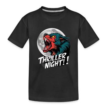 Thriller Night für einen Werwolf Fan - Kinder Premium Bio T-Shirt - Schwarz - Vorne