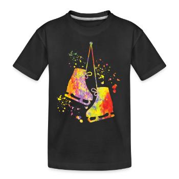 Patinage artistique Patinage sur glace Patinage artistique - T-shirt bio Premium Enfant - noir - Devant