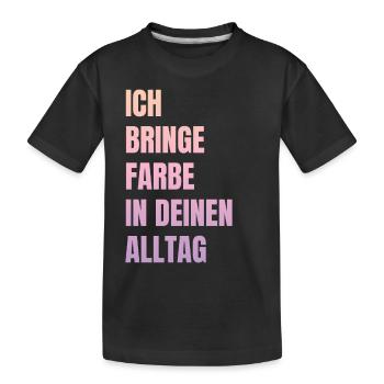 J’amène Peintre de peinture Papa Vernisseur - T-shirt bio Premium Enfant - noir - Devant