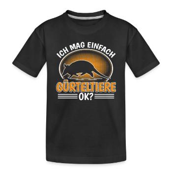 tatou géant Le tatou géant aime le tatou facile - T-shirt bio Premium Enfant - noir - Devant