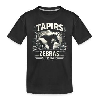 Tapire - Die Zebras des Dschungels - Kinder Premium Bio T-Shirt - Schwarz - Vorne