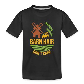 Barn Hair Don t Care - Kids' Premium Organic T-Shirt - black - Front