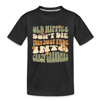 Hippie Granny - Kids' Premium Organic T-Shirt - black - Front