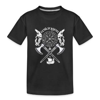 Viking-Symboles Viking-Runes vikings - T-shirt bio Premium Enfant - noir - Devant