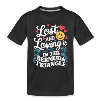 Disparitions mystérieuses dans le triangle des Bermudes - T-shirt bio Premium Enfant - noir - Devant