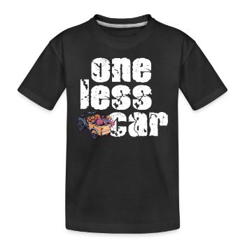 One Car Less Bike Vintage Cargo Bike - T-shirt bio Premium Enfant - noir - Devant