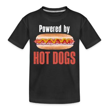 Hot Dog Adulte Propulsé Par Des Hot-Dogs - T-shirt bio Premium Enfant - noir - Devant