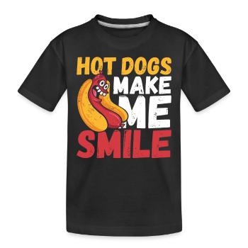 Hot Dog Les hot-dogs adultes me font - T-shirt bio Premium Enfant - noir - Devant