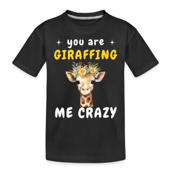 Girafe Tu me girafes FOU - T-shirt bio Premium Enfant - noir - Devant