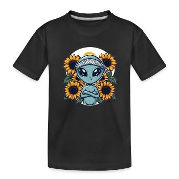 Alien Bandana Tournesols Science-fiction - T-shirt bio Premium Enfant - noir - Devant