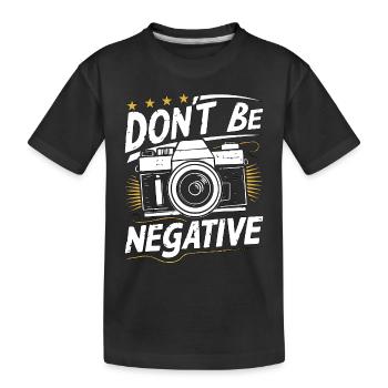 Photographe Ne soyez pas un photographe négatif - T-shirt bio Premium Enfant - noir - Devant