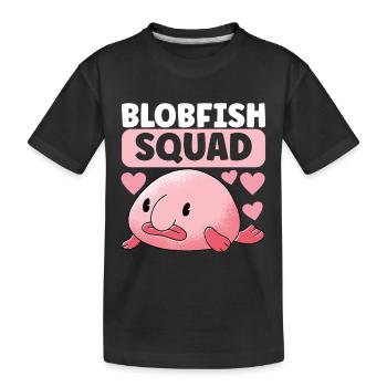 Poisson blob mignon poisson laid - T-shirt bio Premium Enfant - noir - Devant