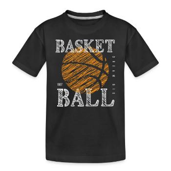 Basketball Basketballer - Kinder Premium Bio T-Shirt - Schwarz - Vorne
