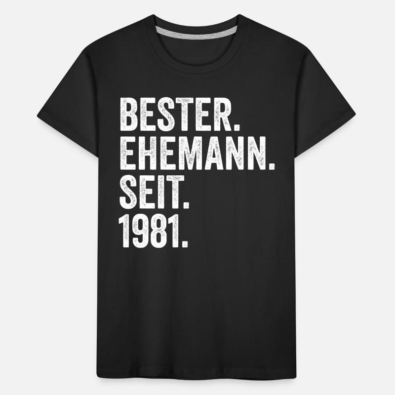 Valentinstag Bester Ehemann Seit 1981 Kinder Premium Bio T-Shirt