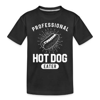 Hot Dog Adult Professional Hot Dog - Kinder Premium Bio T-Shirt - Schwarz - Vorne