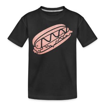 Hot Dog Adult Pink Diamonds - Kinder Premium Bio T-Shirt - Schwarz - Vorne