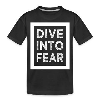 humor courage mindset birthday free fall - Kinder Premium Bio T-Shirt - Schwarz - Vorne