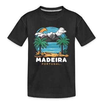 Portugal Madeira - Kinder Premium Bio T-Shirt - Schwarz - Vorne