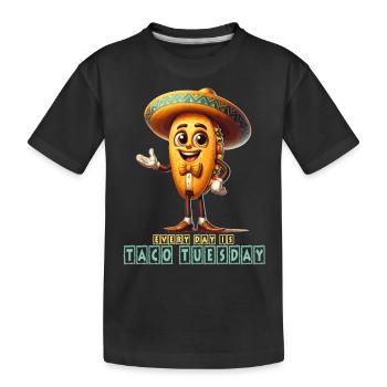 Jeder Tag Ist Taco Dienstag - Kinder Premium Bio T-Shirt - Schwarz - Vorne