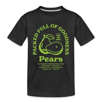 Pears Nutritional - Kids' Premium Organic T-Shirt - black - Front