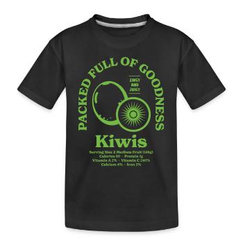 Kiwi Nutritional - Kids' Premium Organic T-Shirt - black - Front