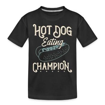 Hot-dog Adulte Manger des hot-dogs - T-shirt bio Premium Enfant - noir - Devant