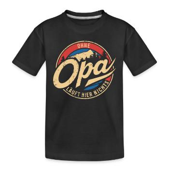 Rien ne fonctionne ici sans grand-père, fierté familiale - T-shirt bio Premium Enfant - noir - Devant