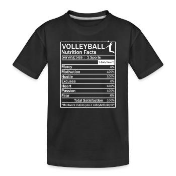 Volleyball Ball Volleyballer Volleyball-Facts - Kinder Premium Bio T-Shirt - Schwarz - Vorne