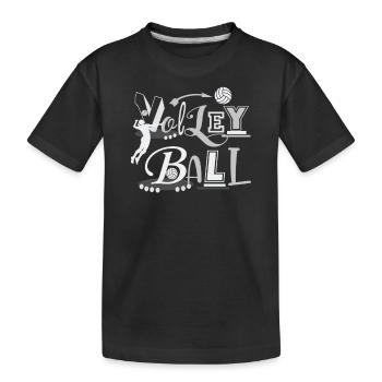 Volleyball Ball Volleyballer Sports Volleyball - Kinder Premium Bio T-Shirt - Schwarz - Vorne