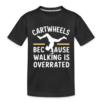 Cartwheeling Gymnastique Gymnaste Costume Roue de charrette - T-shirt bio Premium Enfant - noir - Devant