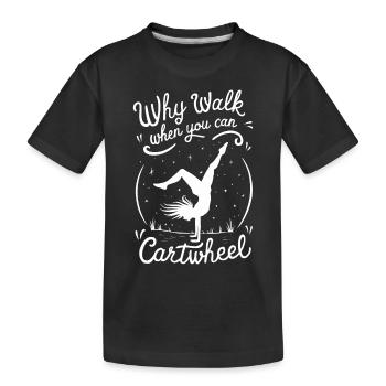 Cartwheeling Gymnastique Gymnaste Costume Roue de charrette - T-shirt bio Premium Enfant - noir - Devant