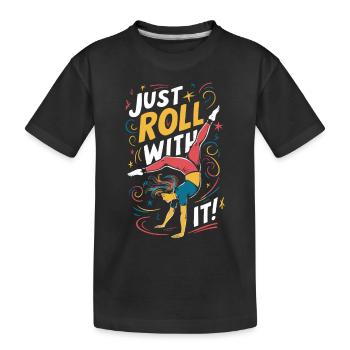 Cartwheeling Gymnastique Gymnaste Costume Roue de charrette - T-shirt bio Premium Enfant - noir - Devant