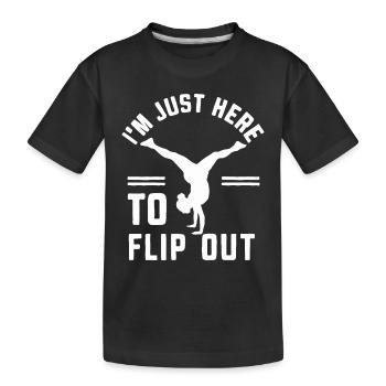 Cartwheeling Gymnastique Gymnaste Costume Roue de charrette - T-shirt bio Premium Enfant - noir - Devant