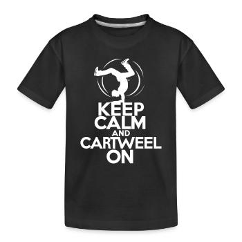 Cartwheeling Gymnastique Gymnaste Costume Roue de charrette - T-shirt bio Premium Enfant - noir - Devant