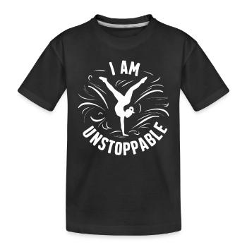 Cartwheeling Gymnastique Gymnaste Costume Roue de charrette - T-shirt bio Premium Enfant - noir - Devant