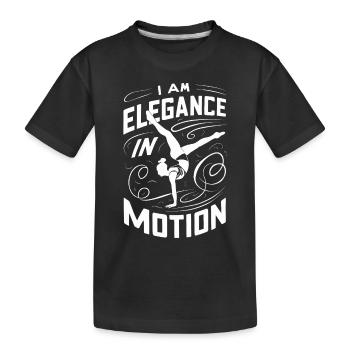 Cartwheeling Gymnastique Gymnaste Costume Roue de charrette - T-shirt bio Premium Enfant - noir - Devant