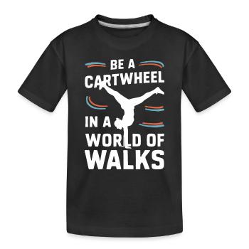 Cartwheeling Gymnastique Gymnaste Costume Roue de charrette - T-shirt bio Premium Enfant - noir - Devant