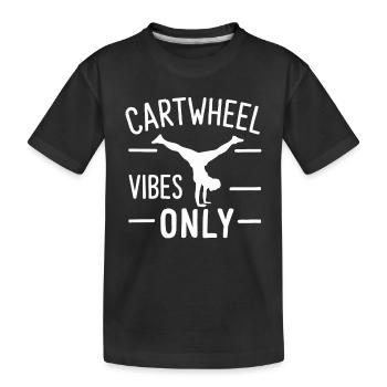 Cartwheeling Gymnastique Gymnaste Costume Roue de charrette - T-shirt bio Premium Enfant - noir - Devant