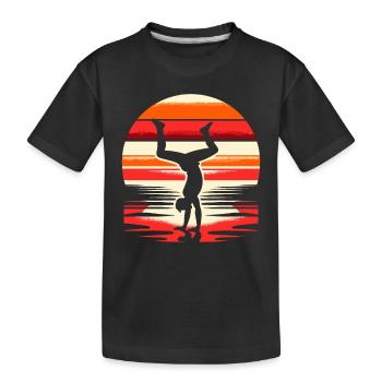 Cartwheeling Gymnastique Gymnaste Costume Roue de charrette - T-shirt bio Premium Enfant - noir - Devant