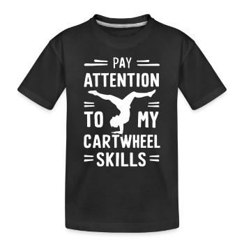 Cartwheeling Gymnastique Gymnaste Costume Roue de charrette - T-shirt bio Premium Enfant - noir - Devant