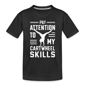 Cartwheeling Gymnastique Gymnaste Costume Roue de charrette - T-shirt bio Premium Enfant - noir - Devant