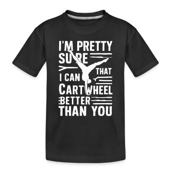 Cartwheeling Gymnastique Gymnaste Costume Roue de charrette - T-shirt bio Premium Enfant - noir - Devant