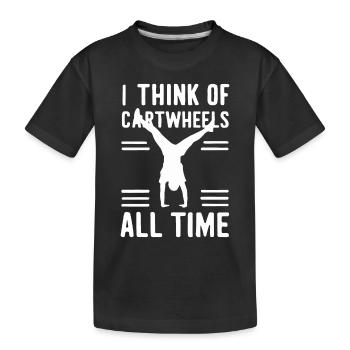 Cartwheeling Gymnastique Gymnaste Costume Roue de charrette - T-shirt bio Premium Enfant - noir - Devant