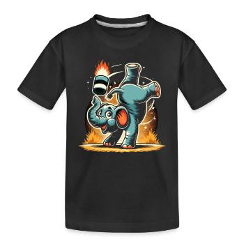 Cartwheeling Gymnastique Gymnaste Costume Roue de charrette - T-shirt bio Premium Enfant - noir - Devant