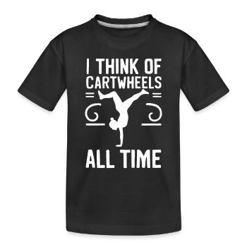 Cartwheeling Gymnastique Gymnaste Costume Roue de charrette - T-shirt bio Premium Enfant - noir - Devant