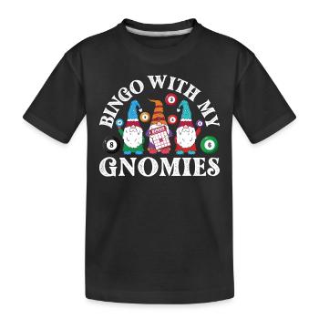 Bingo avec mes gnomies Bingo amusant - T-shirt bio Premium Enfant - noir - Devant