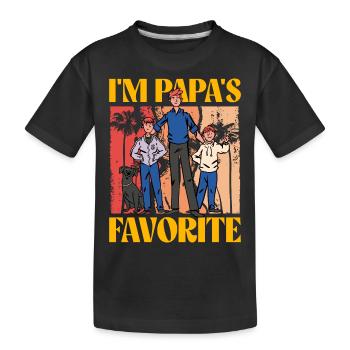 Ich bin Papas Liebling - Kinder Premium Bio T-Shirt - Schwarz - Vorne