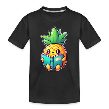 Lire l’ananas - T-shirt bio Premium Enfant - noir - Devant