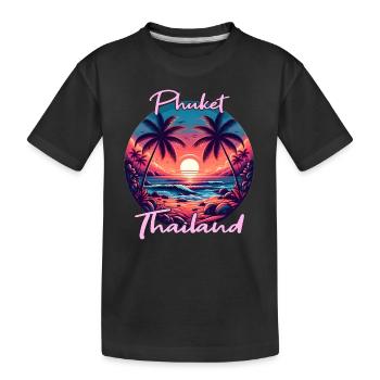 Coucher de soleil à Phuket - T-shirt bio Premium Enfant - noir - Devant